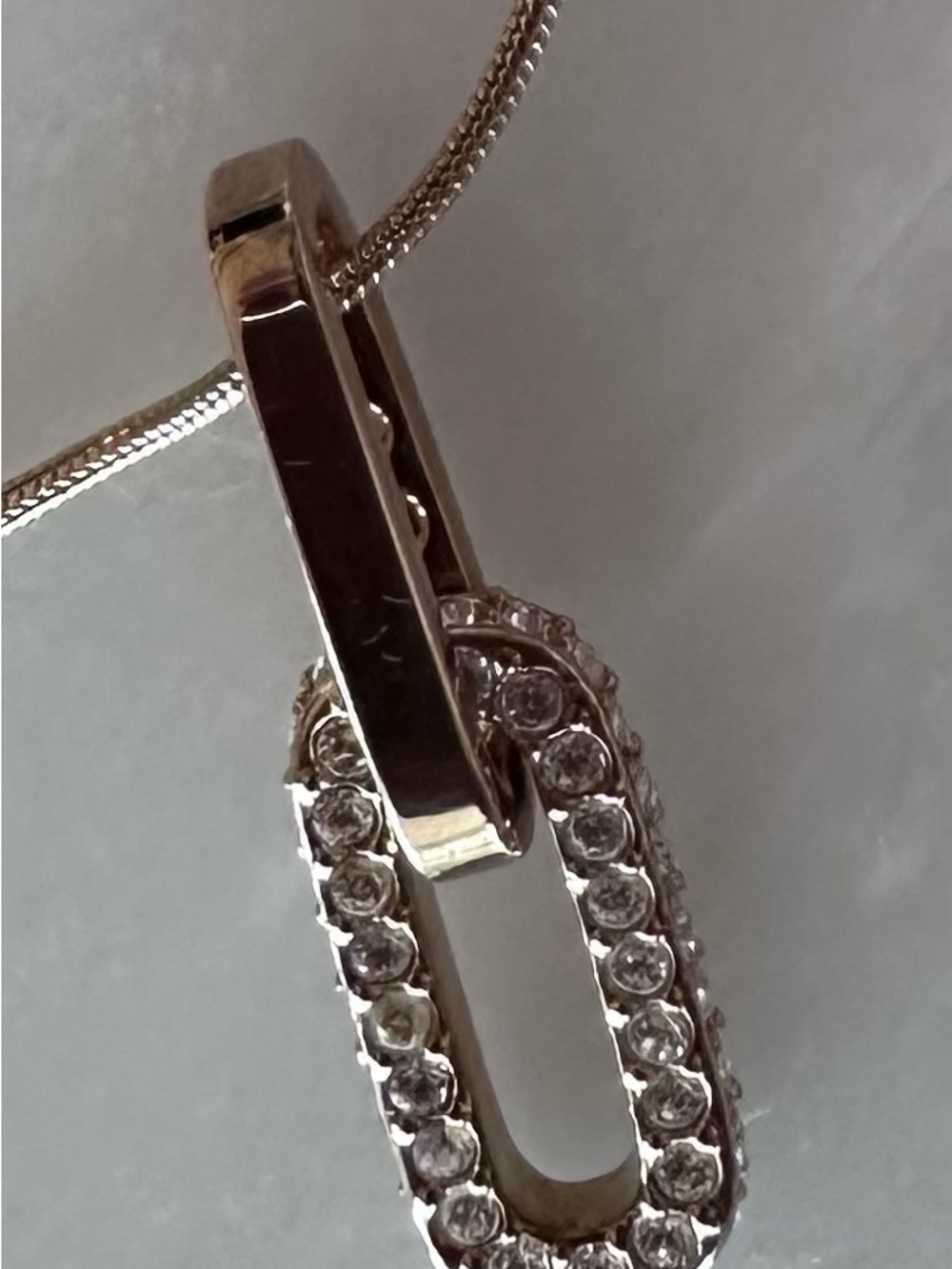 Swarovski Crystal Oval Link Pendant Necklace Retail $109